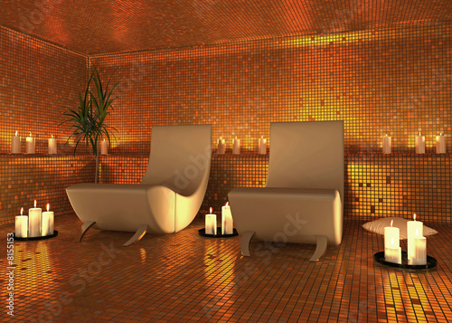 Naklejka dekoracyjna spa modern interior