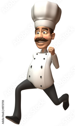 Chef Cuisinier Qui Court Stock Illustration Adobe Stock Chef Cuisinier Qui Court Stock Illustration Adobe Stock