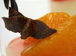 panna cotta dessert mit erdbeergelee,mandarinen,sternanis