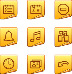 Sticker - Organizer icons, gold sticker series