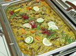 büffet,rindfleisch in grünem curry,chafing dish,gastronomie