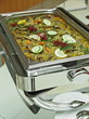 büffet,rindfleisch in grünem curry,chafing dish,gastronomie