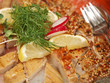 vorspeise,büffet, räucherfisch,makrele mit gewürze,zitrone