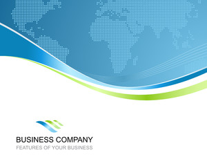 Corporate Business Template Background with Logo