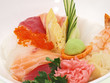 roher fisch in der schüssel,japanische sashimi
