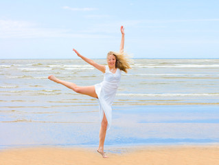 Poster - dancing on a beach