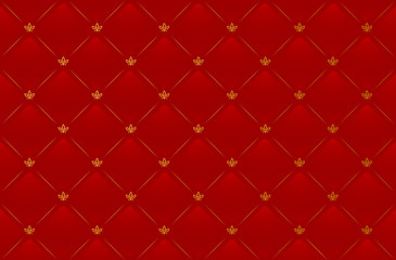 Wall Mural - Vector illustration of red leather background