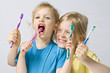 © Hallgerd - Children brushing teeth