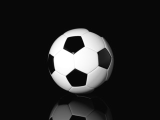 Football on a black background