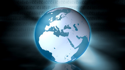 Wall Mural - Binary Blue Earth
