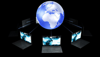 Wall Mural - Laptops Around The World