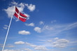 Danish flag and cloudscape