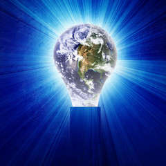 Wall Mural - Glowing lightbulb
