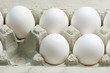 Leinwandbild Motiv Weisse Eier