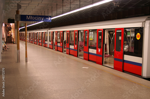 Naklejka - mata magnetyczna na lodówkę metro rail