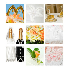 Canvas Print - wedding collage