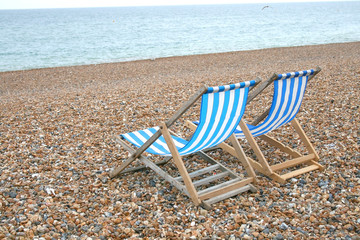 two chairs on the beach