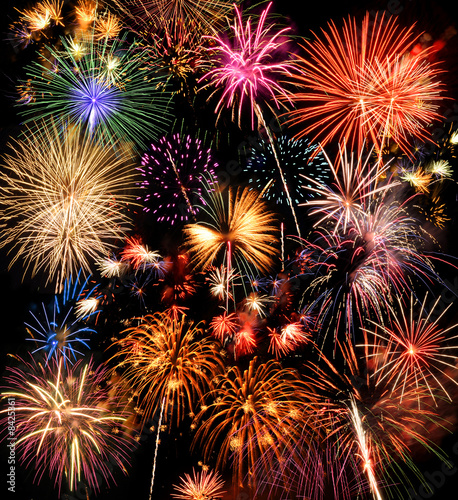 Foto-Lamellenvorhang - Fireworks (von R. Gino Santa Maria)