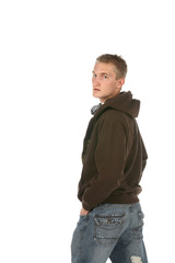 young man in hoodie