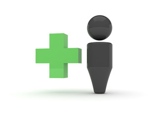 Wall Mural - 3d web icon - Add contact