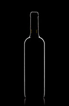 Backlit Wine Bottle