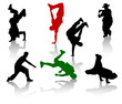 Silhouettes of streetdancers teens - 7
