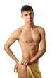 © Vladimir Wrangel - Wet Muscular Man Wrapped in Towel