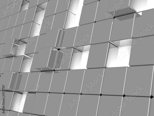 gray metallic cubes