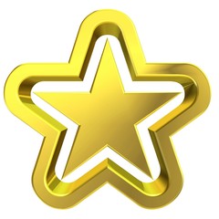 Wall Mural - 3d golden star
