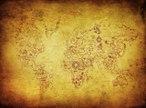 Fototapeta Mapy - ancient map of the world.