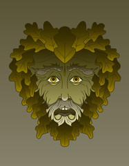 Wall Mural - oak green man