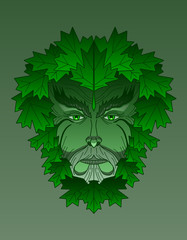 Wall Mural - maple green man