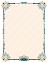 Guilloche: Classic Decorative Frame With Rosettes And Background