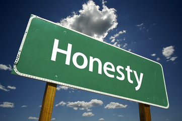 Honesty Road Sign