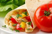 Burrito With Chicken And Vegetables