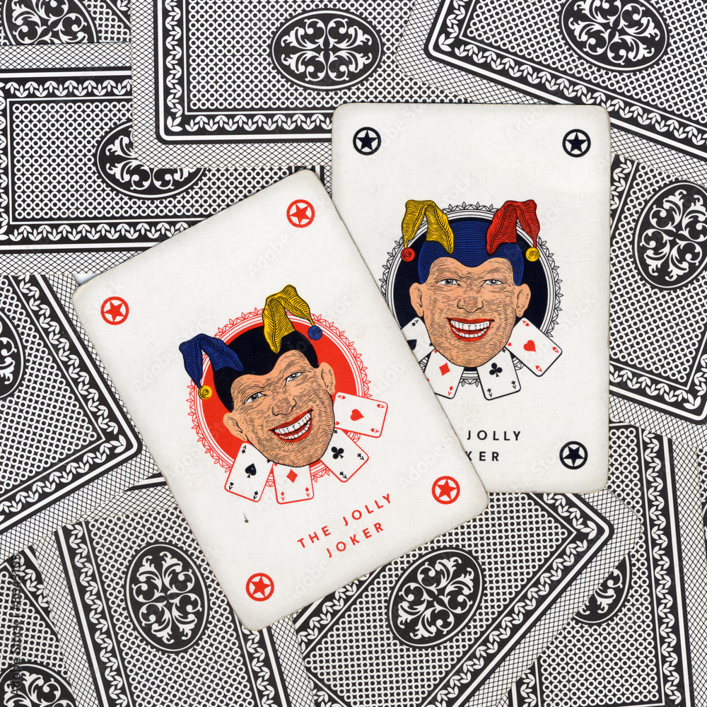 JOLLY JOKER NELLE CARTE DA GIOCO DA RAMINO Stock Photo | Adobe Stock, image size:1000x1000