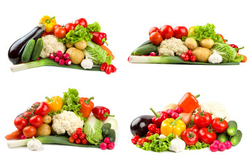 Different vegetables isolated