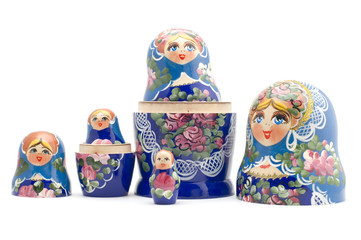 Russian national souvenir on white