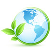© Beboy - planète terre bleue et feuilles