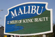 Signature Malibu sign along Pacific Coast Highway