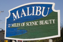 Signature Malibu Sign Along Pacific Coast Highway