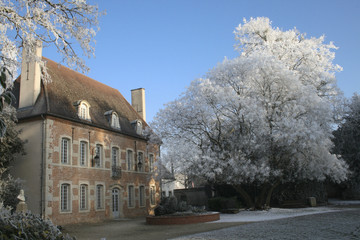 Wall Mural - Scène d'hiver en Bourgogne