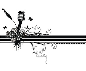 Wall Mural - composicion musical en vector