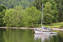 Sailing Boat On Lake