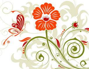 Wall Mural - Floral background