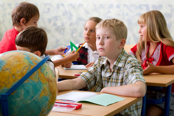 pupils at classroom at school