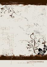 Floral Grunge Background Vector