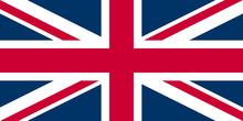 UK Flag Union Jack - 2:1 Ratio And True Colours