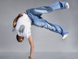 stylish and cool breakdance style dancer posing