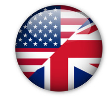 English Language (British/American) Button